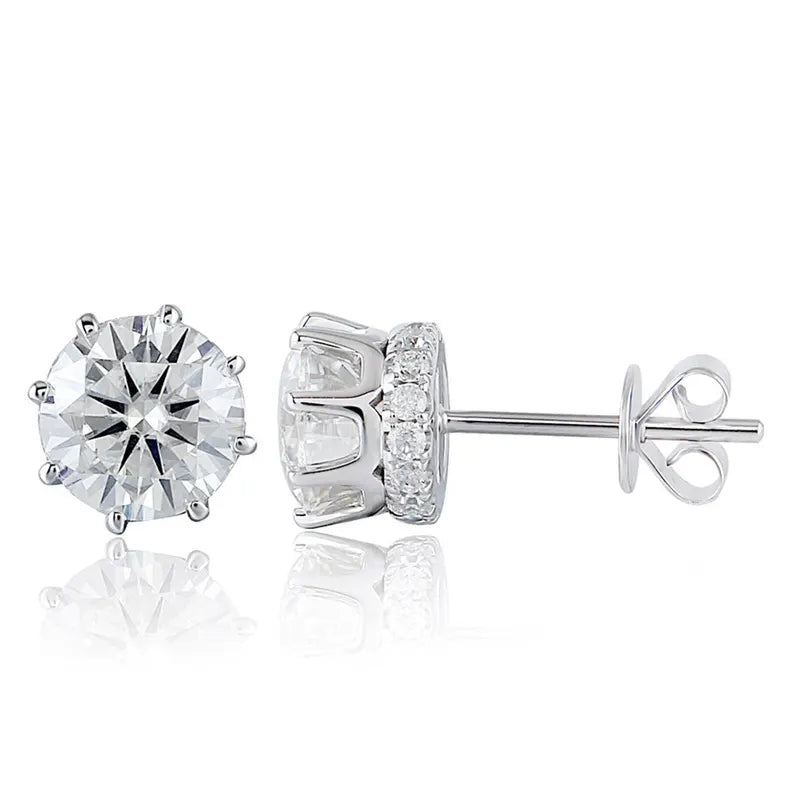 0.50 Ct. Round Cut Lab Grown Diamond Wedding 18KEarrings