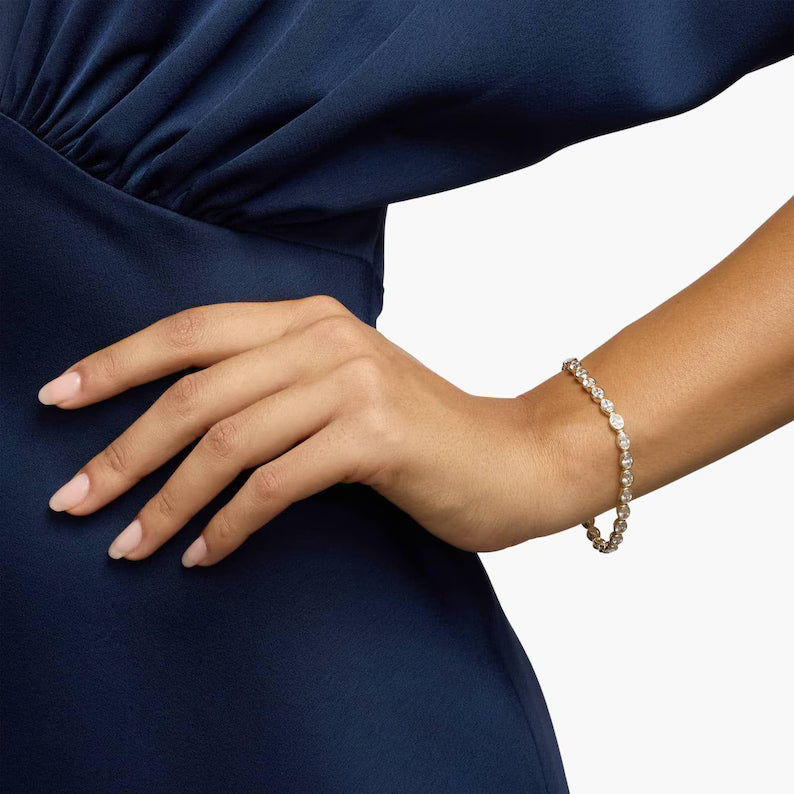 14K Yellow Gold Diamond Tennis Bracelet