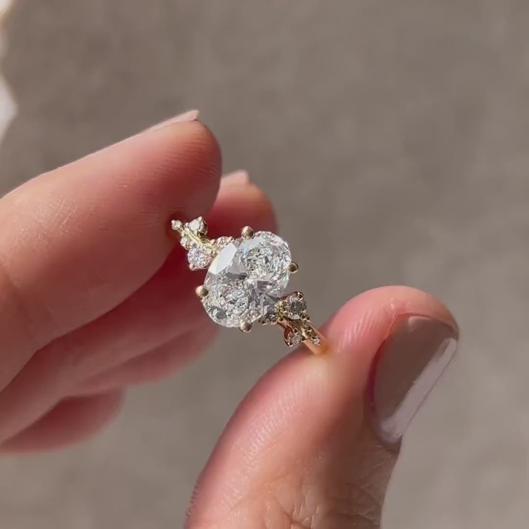 2.0 Ct Oval Shaped Lab Grown Diamond Ring